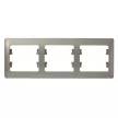 Рамка SE Глосса 3 поста горизонтальная титан