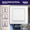 Выключатель одноклавишный Соло Intro белый