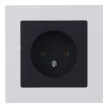 Розетка SE Атлас Дизайн без заземления без рамки карбон