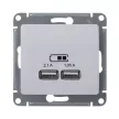 Розетка USB SE Глосса без рамки белая