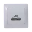 Розетка USB SE Глосса без рамки белая