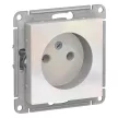 Розетка SE Атлас Дизайн без заземления без рамки жемчуг
