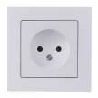 Розетка SE Атлас Дизайн без заземления без рамки жемчуг