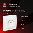 Розетка EKF Минск без заземления с рамкой белая