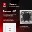 Розетка USB двойная EKF Минск белая