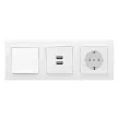 Розетка USB двойная EKF Минск белая