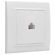 Розетка компьютерная EKF Минск с рамкой белая