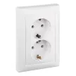 Розетка двойная с заземлением Legrand Валена Классик без рамки белая