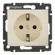 Розетка с заземлением Legrand/Daccord Валена Классик без рамки со шторками слоновая кость