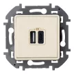 Розетка USB Legrand/Daccord Инспирия двойная TypeA + TypeC без рамки слоновая кость
