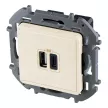 Розетка USB Legrand/Daccord Инспирия двойная TypeA + TypeC без рамки слоновая кость