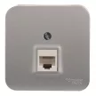 Розетка компьютерная Systeme Electric Бланка алюминий