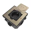 Лючок напольный IP44 с розеткой никель SE MultiDesk