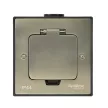 Лючок напольный IP44 с розеткой никель SE MultiDesk
