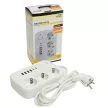 Удлинитель 1,8 м 3 гнезда с заземлением 2500 Вт + 4USB-A + 2USB-C 12 Вт STEKKER
