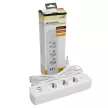 Удлинитель 3 м 3 гнезда с заземлением 2500 Вт + 2USB-A + USB-C 12 Вт STEKKER
