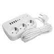 Удлинитель 3 м 3 гнезда с заземлением 2500 Вт + 4USB-A + 2USB-C 12 Вт STEKKER