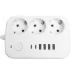 Удлинитель 3 м 3 гнезда с заземлением 2500 Вт + 4USB-A + 2USB-C 12 Вт STEKKER
