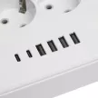 Удлинитель 3 м 3 гнезда с заземлением 2500 Вт + 4USB-A + 2USB-C 12 Вт STEKKER
