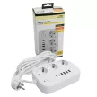 Удлинитель 3 м 3 гнезда с заземлением 2500 Вт + 4USB-A + 2USB-C 12 Вт STEKKER