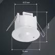 Датчик движения IEK 800/1200 Вт микроволновый скрытой установки