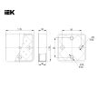 Коробка распределительная IEK открытой установки 75х75х20 мм дуб