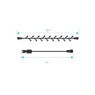 Гирлянда Нить 720LED 25 м холодный свет зеленый провод 8 функций Smart connect COMFORT 24V Santi