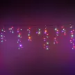 Гирлянда Бахрома 226LED 3х0,5 м многоцветный прозрачный провод 8 функций Smart connect COMFORT 24V Santi