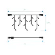 Гирлянда Бахрома 226LED 3х0,5 м многоцветный прозрачный провод 8 функций Smart connect COMFORT 24V Santi