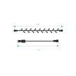 Гирлянда Нить 86LED 6 м холодный свет прозрачный провод 8 функций Smart connect STANDARD 24V Santi