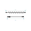 Гирлянда Кластер 288LED 4 м теплый свет прозрачный провод 8 функций Smart connect 24V Santi Cherry