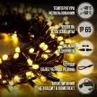 Гирлянда Нить 200LED 10 м теплый свет черный провод Maxi LED PRO Santi