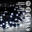 Гирлянда Нить 200LED 10 м холодный свет черный провод Maxi LED PRO Santi