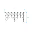 Гирлянда Бахрома 288LED 4x0,5 м теплый свет черный провод Maxi LED PRO Santi
