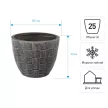 Уличный горшок GardenArts Клетка серый d37 см h30 см 25 л