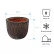 Уличный горшок GardenArts Витраж серый d25 см h21 см 8 л