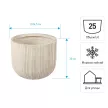 Уличный горшок GardenArts белый d34,5 см h30 см 25 л
