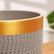 Горшок керамический Брюссель серый-золото d18 см h15 см 2,6 л