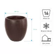 Уличный горшок GardenArts Тюльпан темно-коричневый d31 см h31 см 16 л