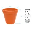Горшок керамический терракотовый d22 см h17 см 5 л