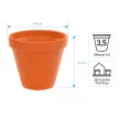 Горшок керамический терракотовый d18 см h15,5 см 3,5 л