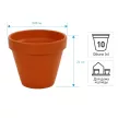 Горшок керамический терракотовый d29 см h24 см 10 л