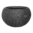 Уличный горшок из ротанга графит d46 см h27 см 20 л