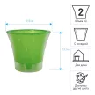 Кашпо для орхидей пластиковое d12 см h13,1 см 2 л прозрачно-зеленое Ванда