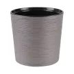 Кашпо пластиковое d27,5 см h25,5 см 7,5 л серый жемчуг La Decoro