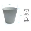 Уличный горшок пластиковый TUBUS BETON серый d25 см h23,3 см 7 л