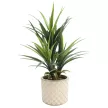 Кашпо керамическое Чешуя кремовое d36 см h32 см 31 л