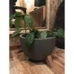 Кашпо пластиковое Флориан графитовое d35 см h25,5 см 15,5 л со вставкой 12 л