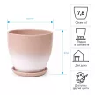 Горшок керамический Туман капучино высокий овал d26 см h23 см 7,6 л