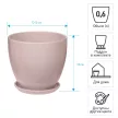 Горшок керамический Джеральдина розовый d12 см h10 см 0,6 л